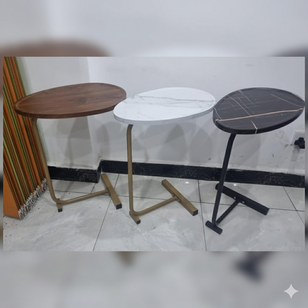 C shaped side table end table