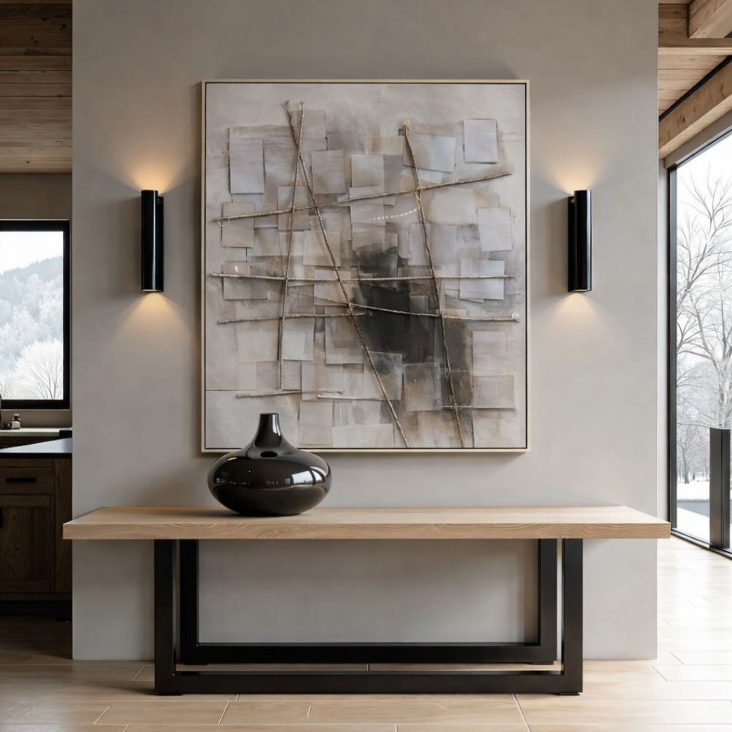 Contemporary abstract layered artwork