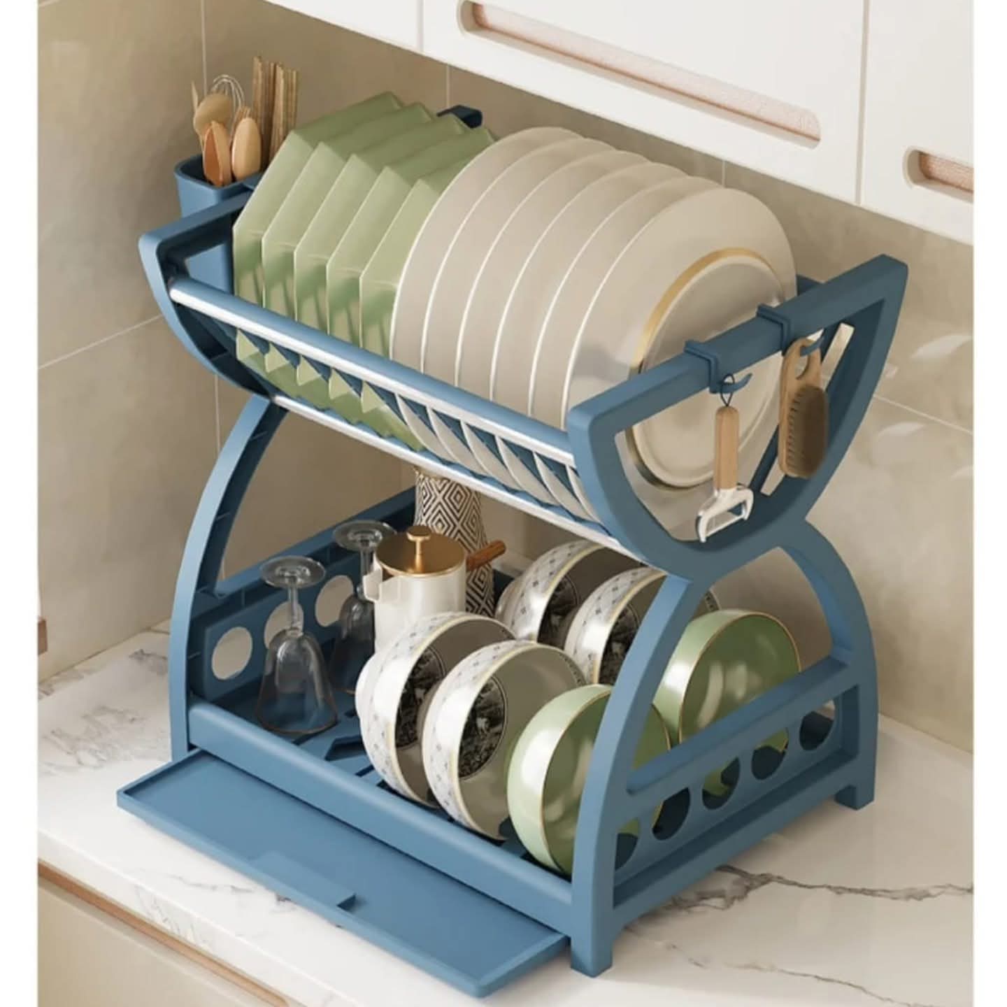 Double Layer Sink Dish Drying Rack