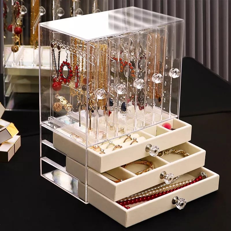 Jewelry storage organizer with drawers