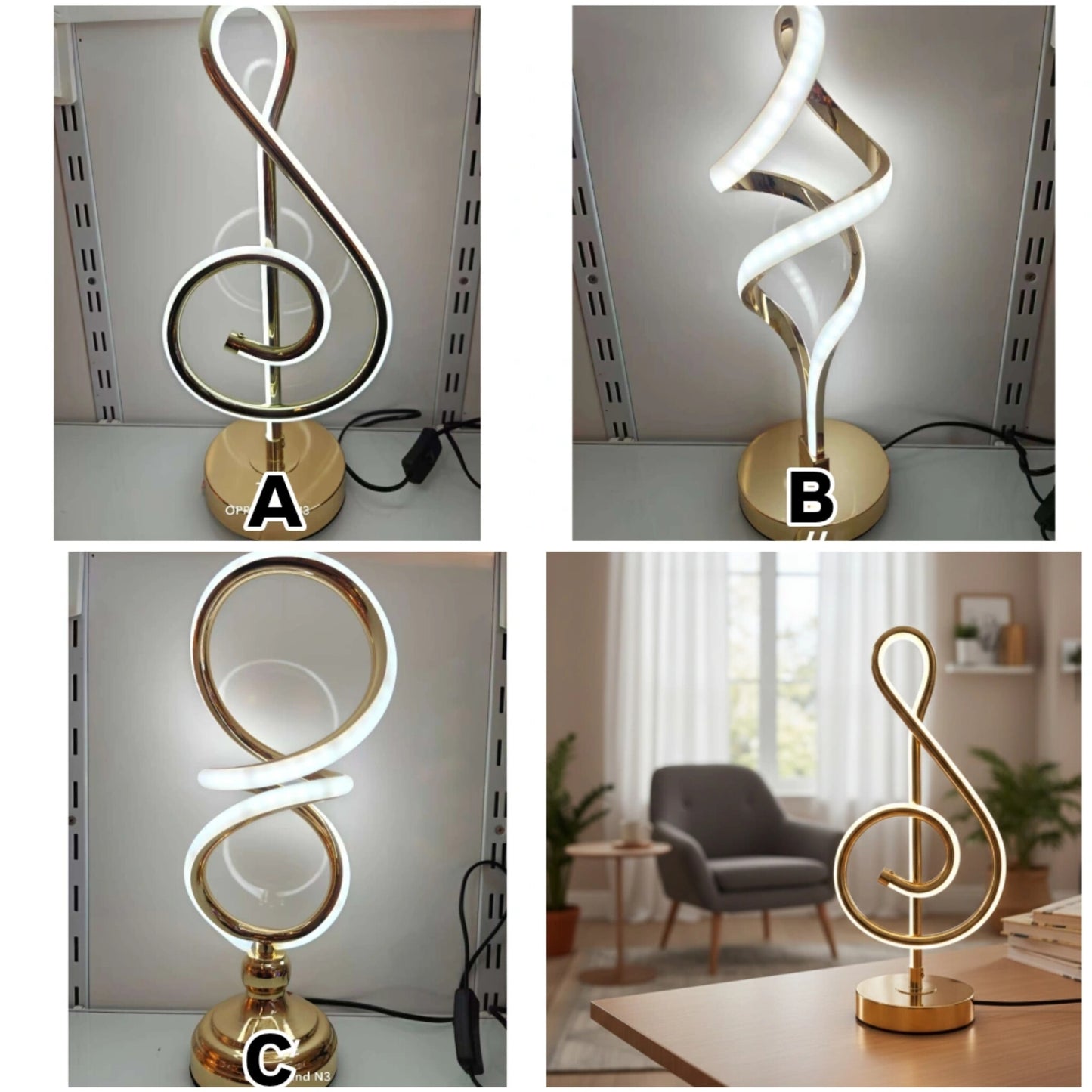 Spiral LED Decorative Table Lamp
