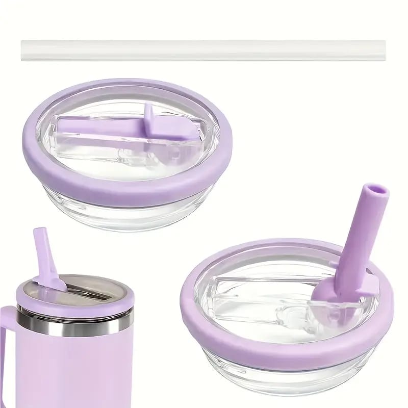 Replacement Spill-Proof Lid and Straw Set for Stanley Cup