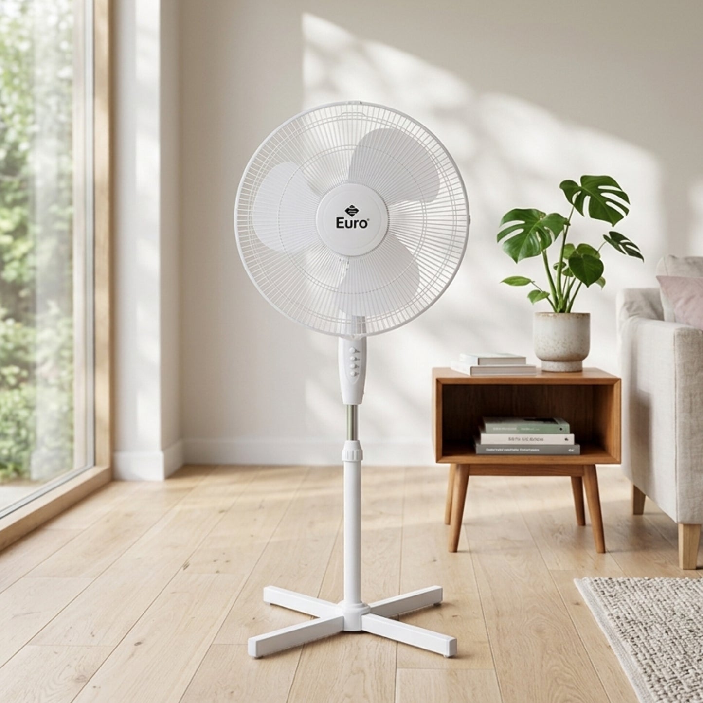 16" White Stand Fan TLAC090