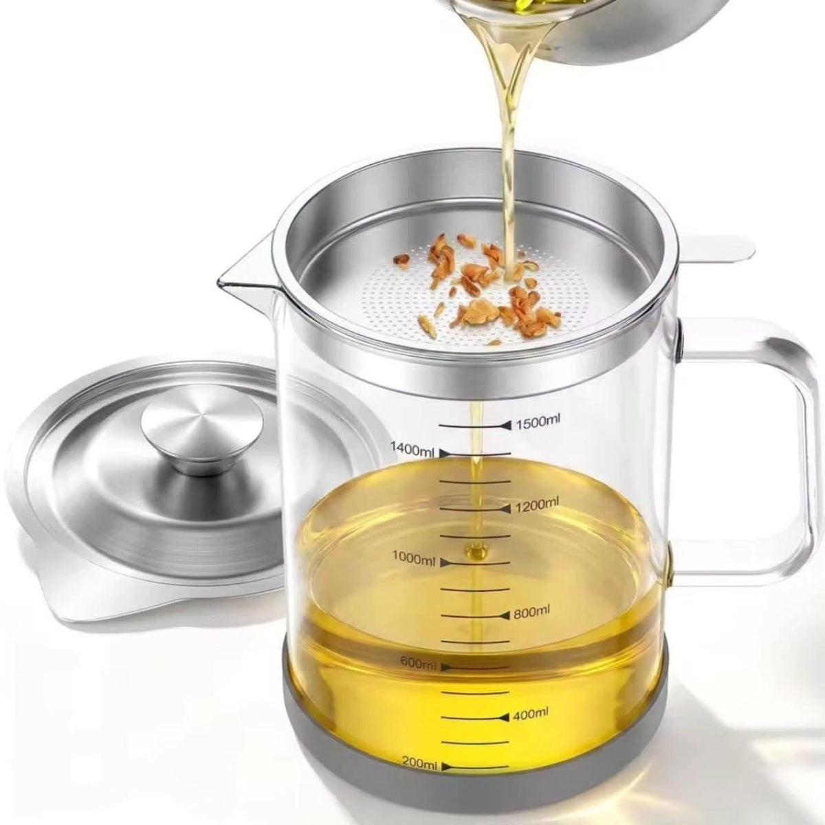 Glass Oil Filter Strainer Pot
