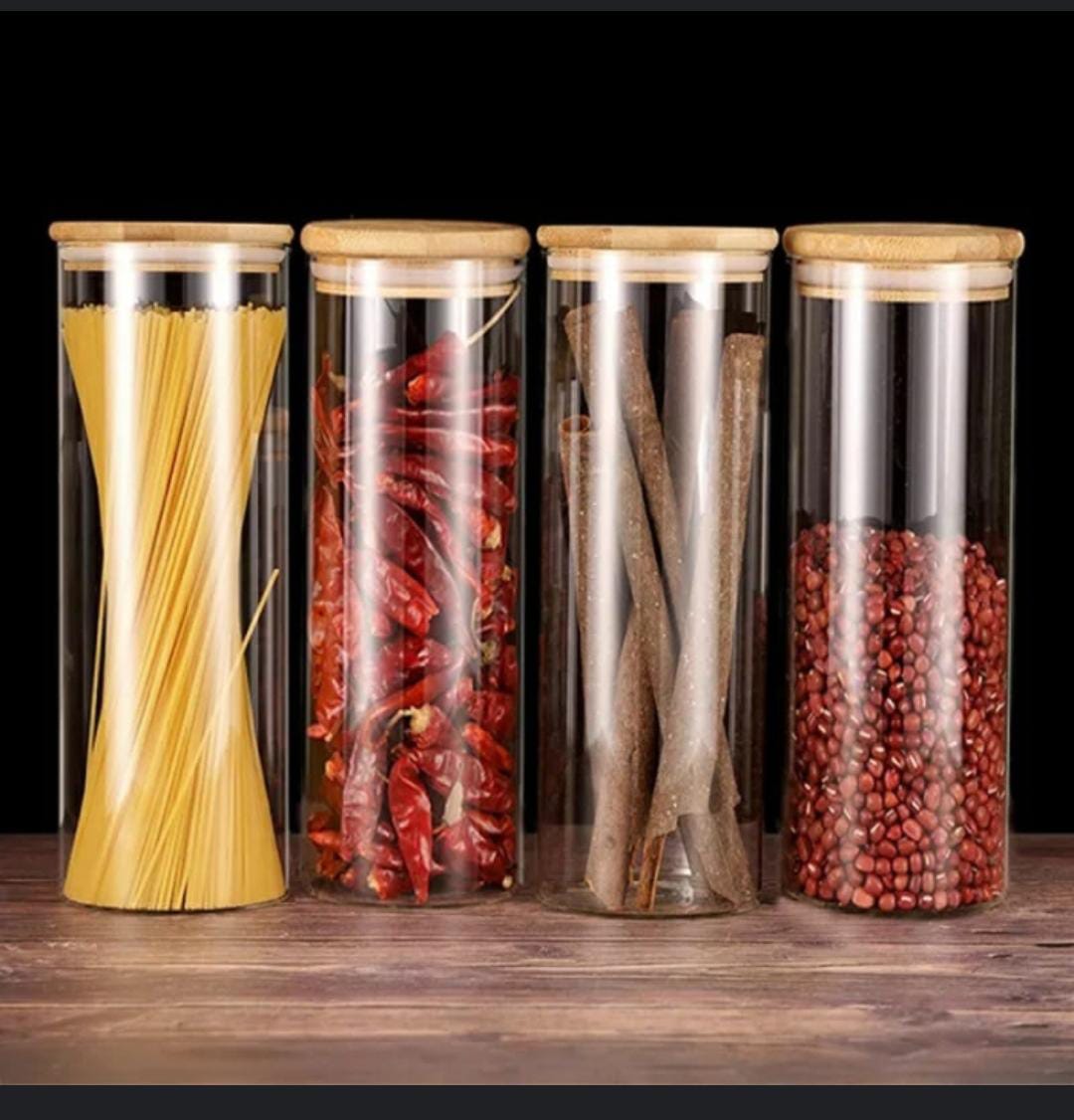 Glass cereal storage containers