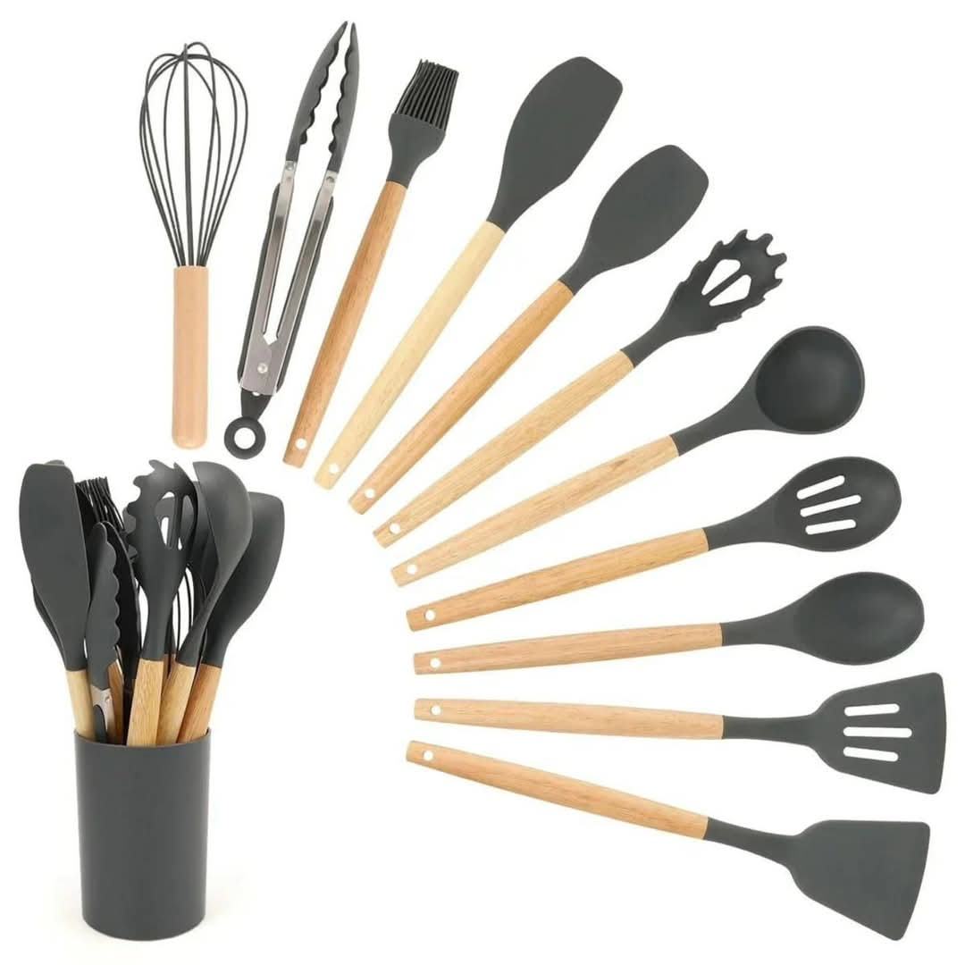 12Pcs silicone spoon set