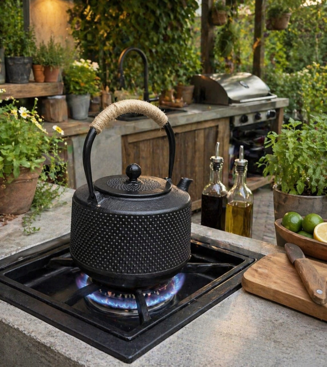 1.5L Cast Iron Teapot Kettle Set