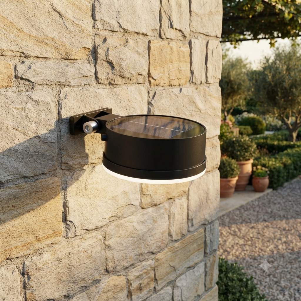 Philips LED Solar Wall Light Round 200 Lumen Vynce-25089