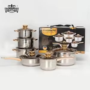 12pcs stainless steel cookware set Gha