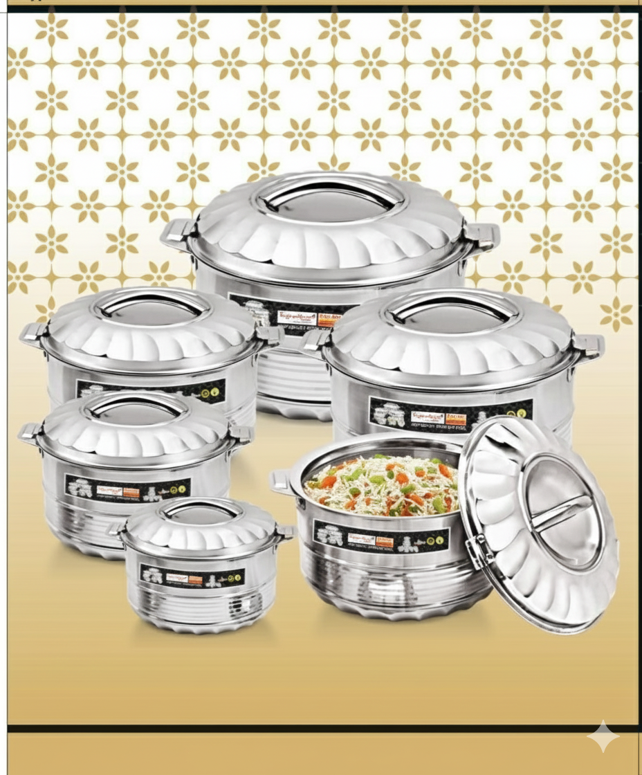 Signature 6 Piece Stainless Steel Insulated Casserole Set
