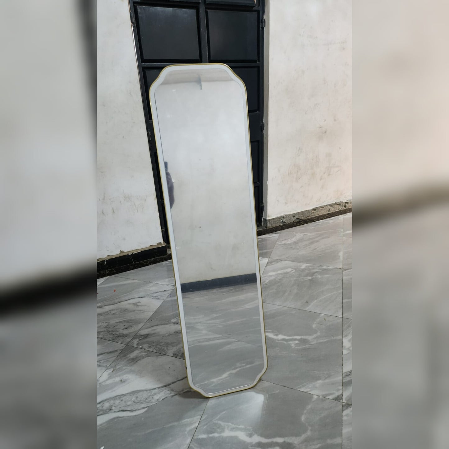 Unbreakable arched dressing mirror