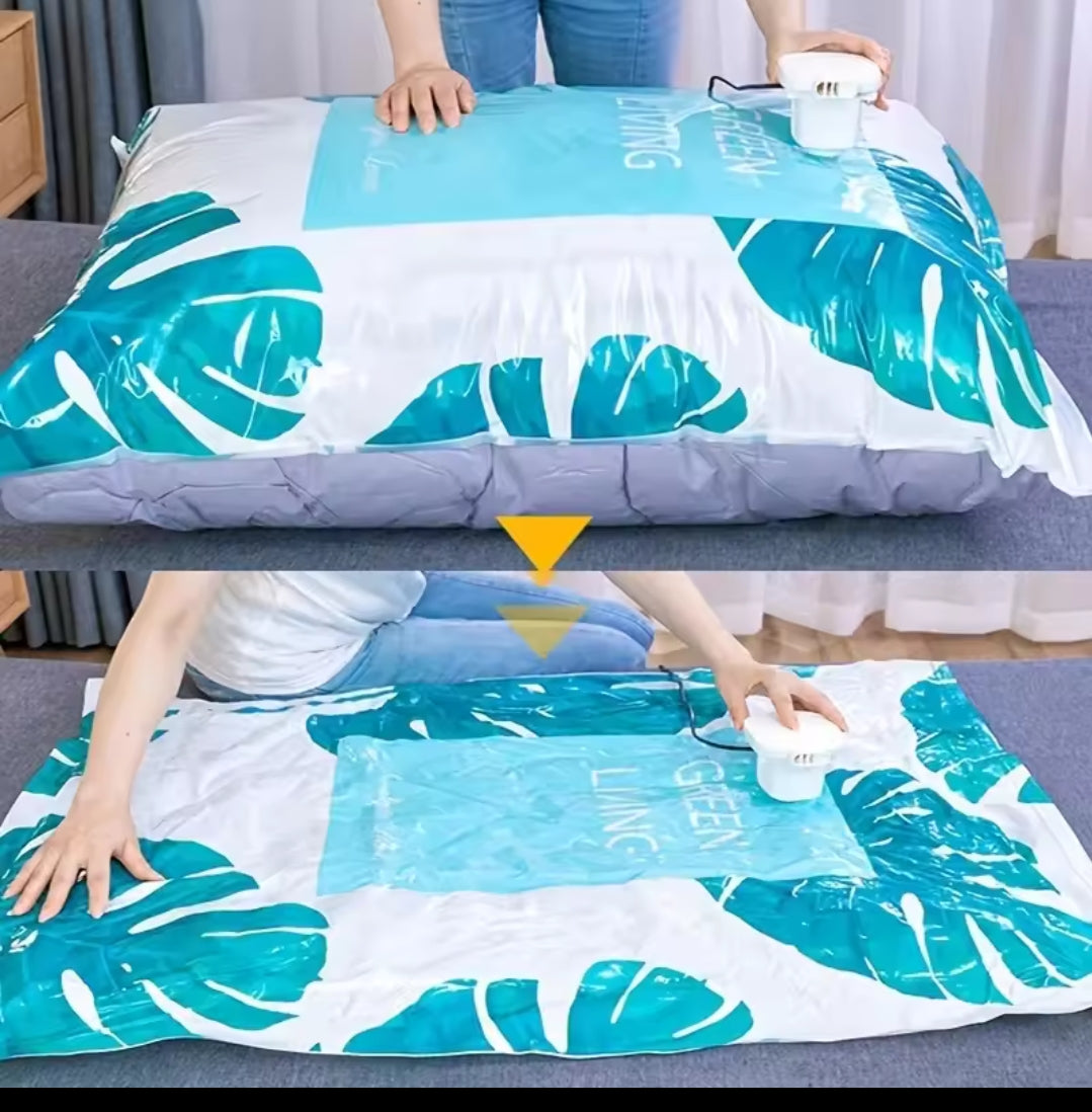 Electric vacuum compression bags