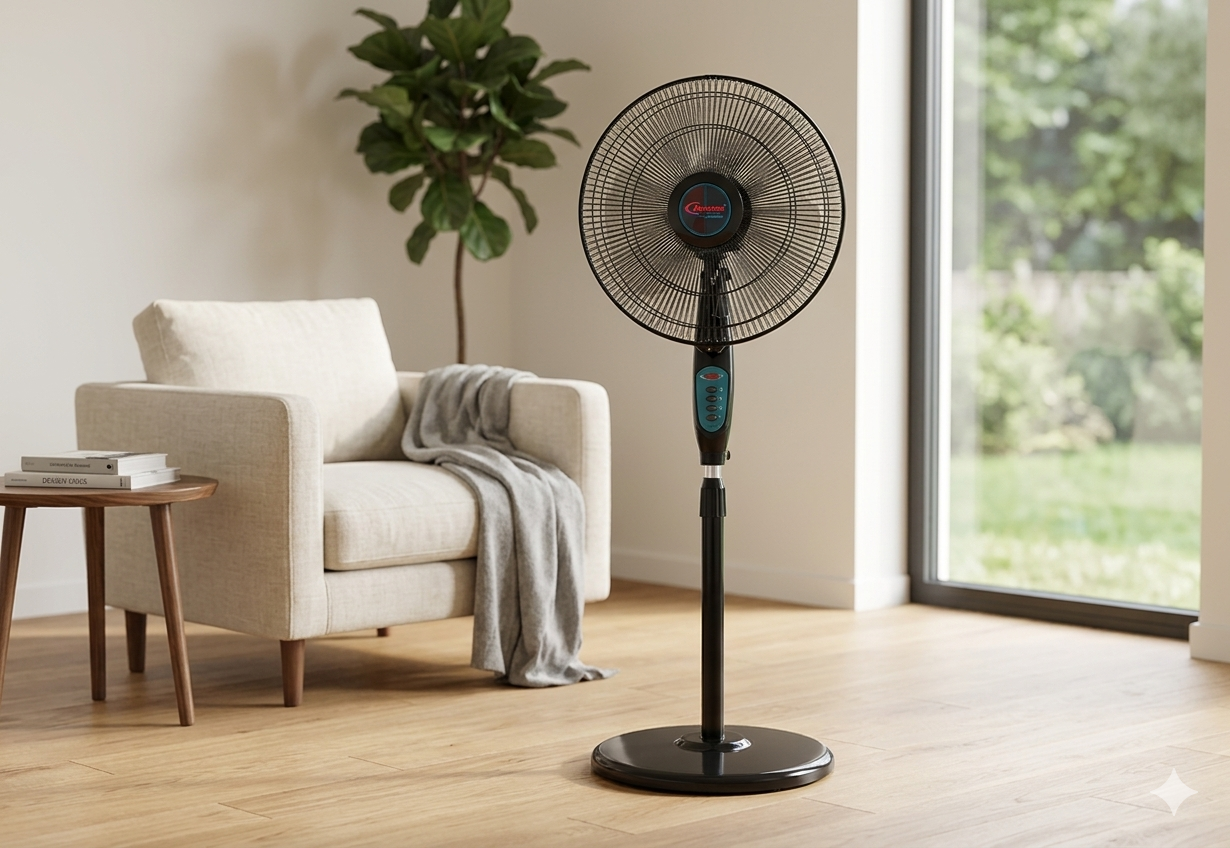 16-Inch Black Double Blade Stand Fan SF1670