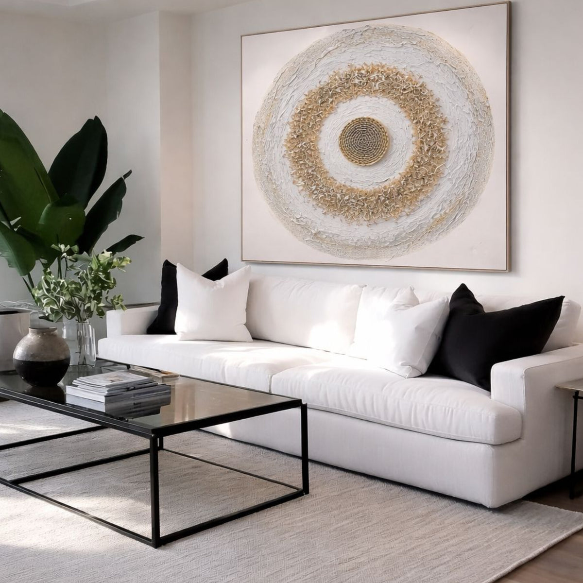 Handmade Circular Canvas Wall Art