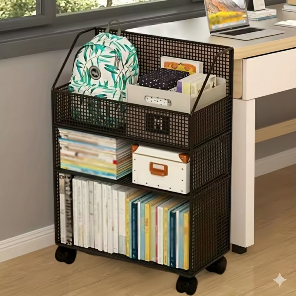 3Tier bookshelf with wheels