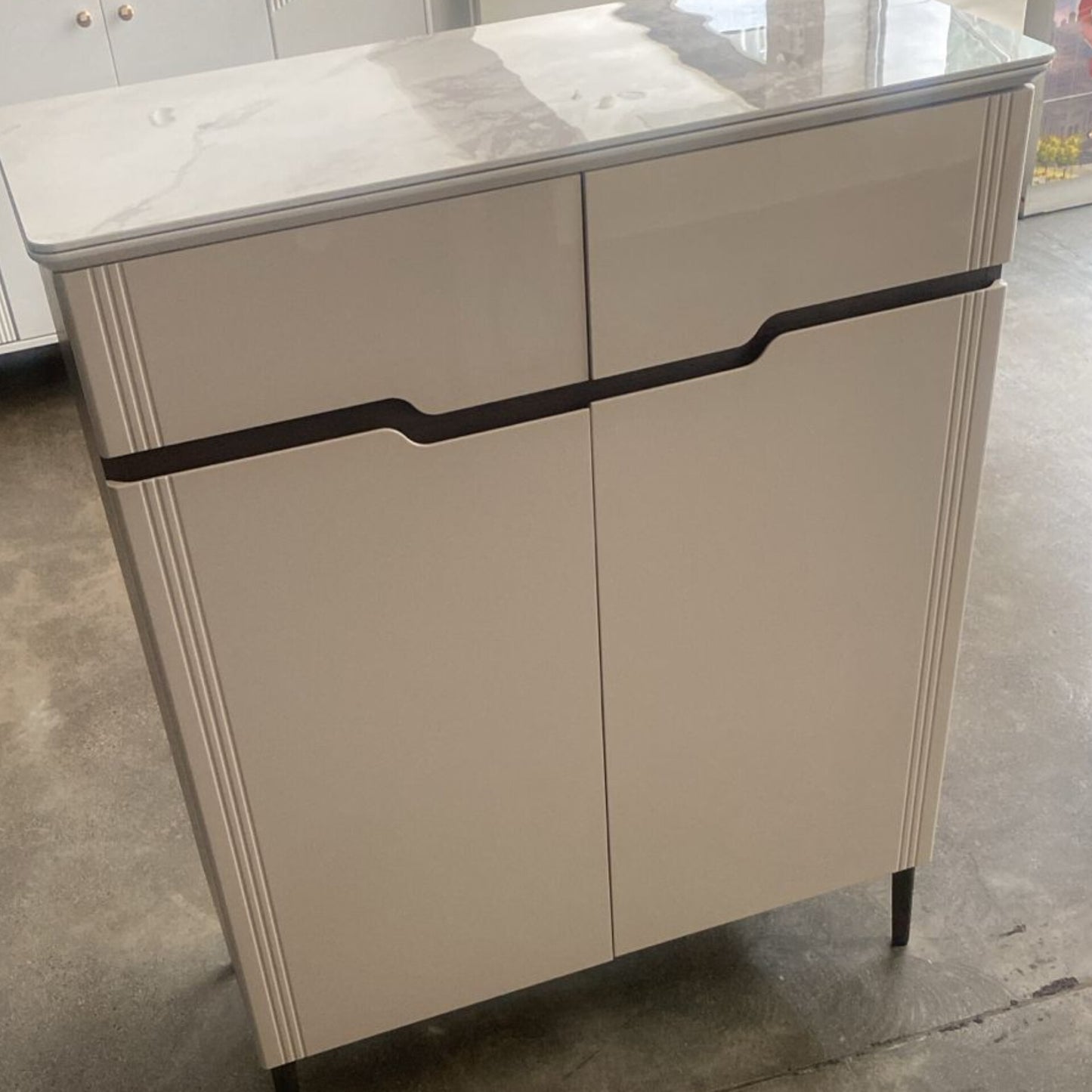 Marble shoe cabinet