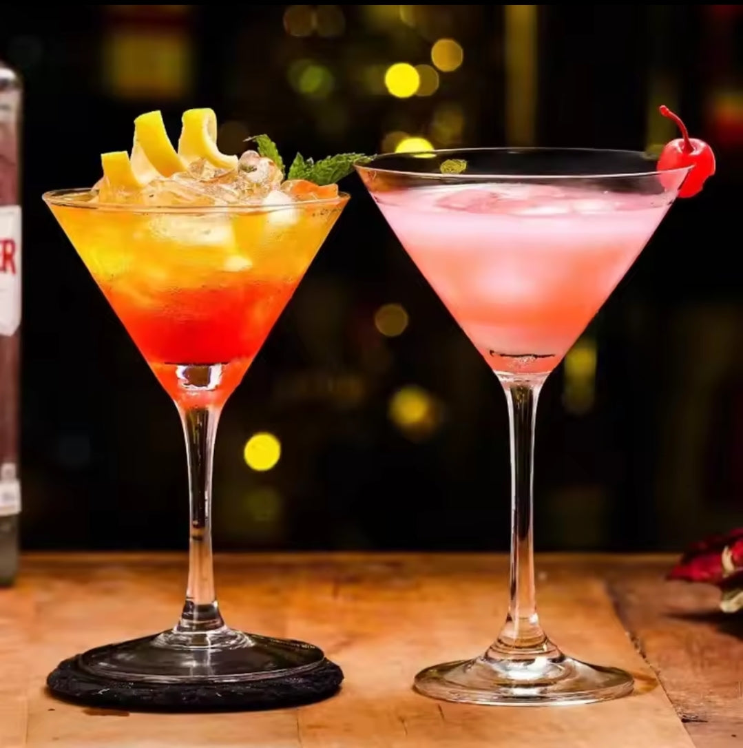 Martini cocktail glasses