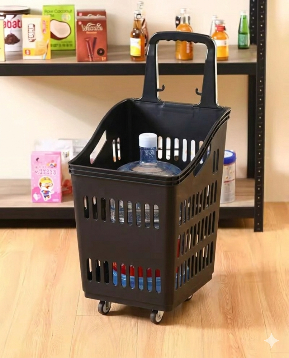 Rolling Trolley Basket