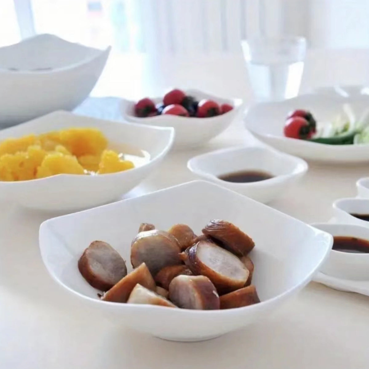 6Pcs Soup Salad Plate Set