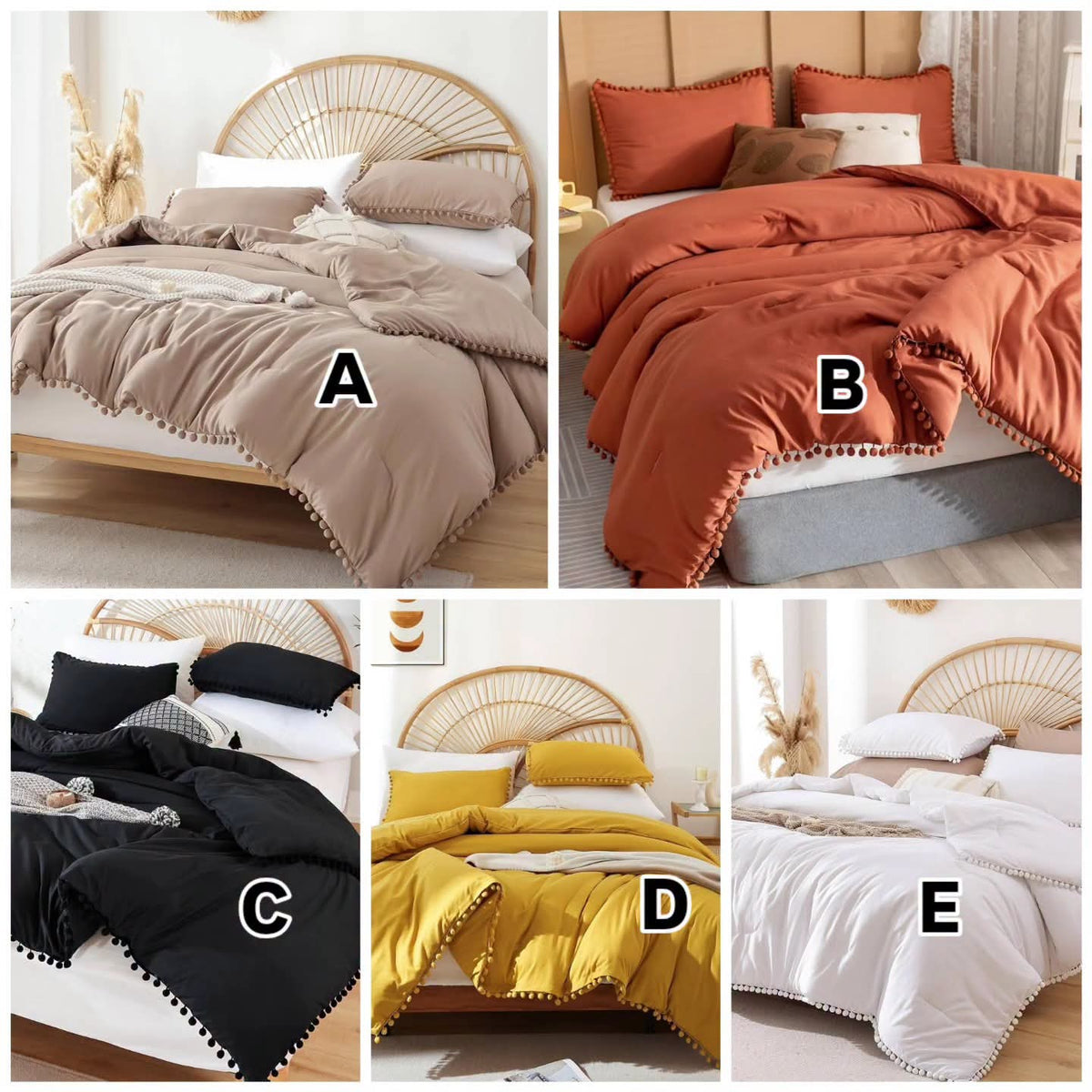 Pom Pom Duvet Cover Set - 6x6 / 6x7