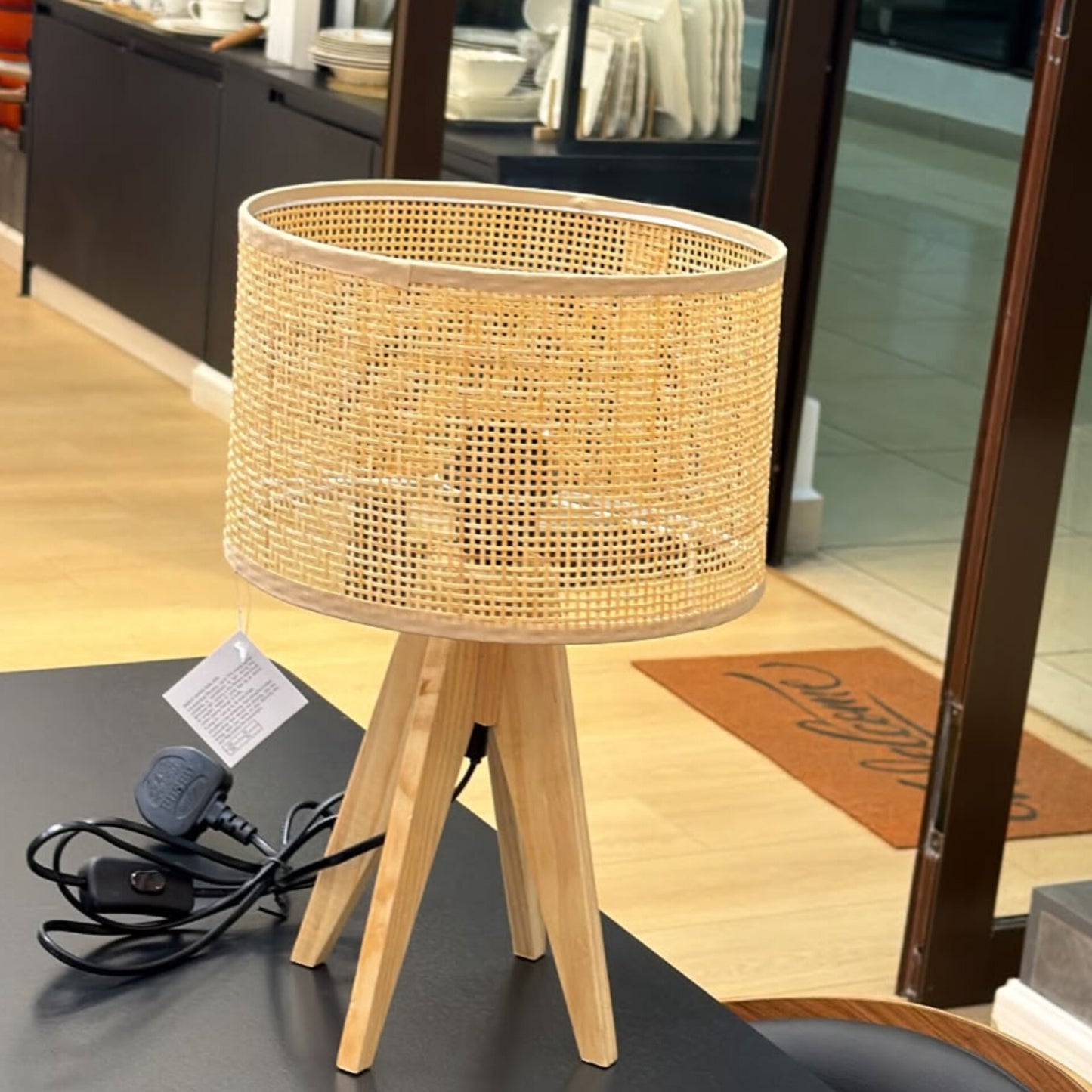 Wooden Base Table Lamp