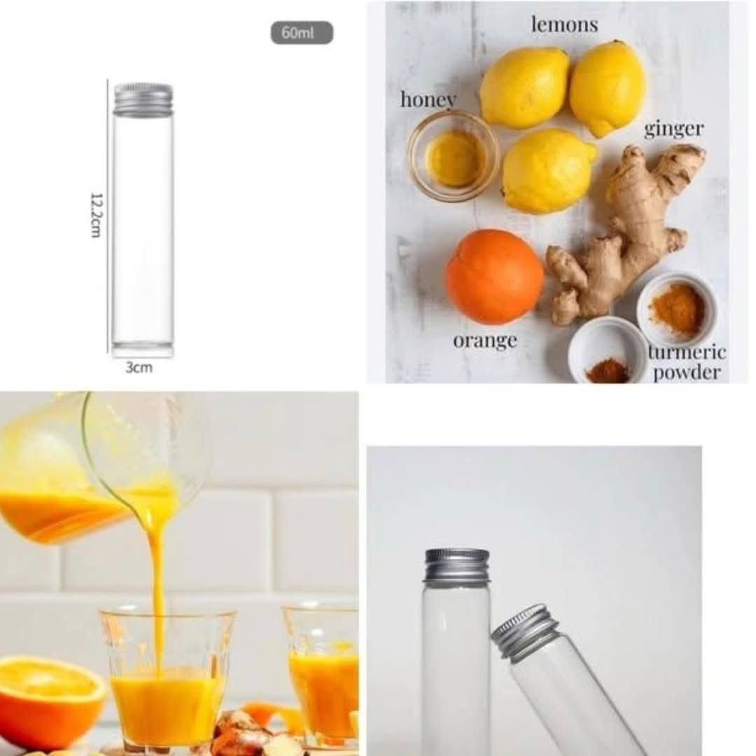 6Pcs ginger shot bottles gha