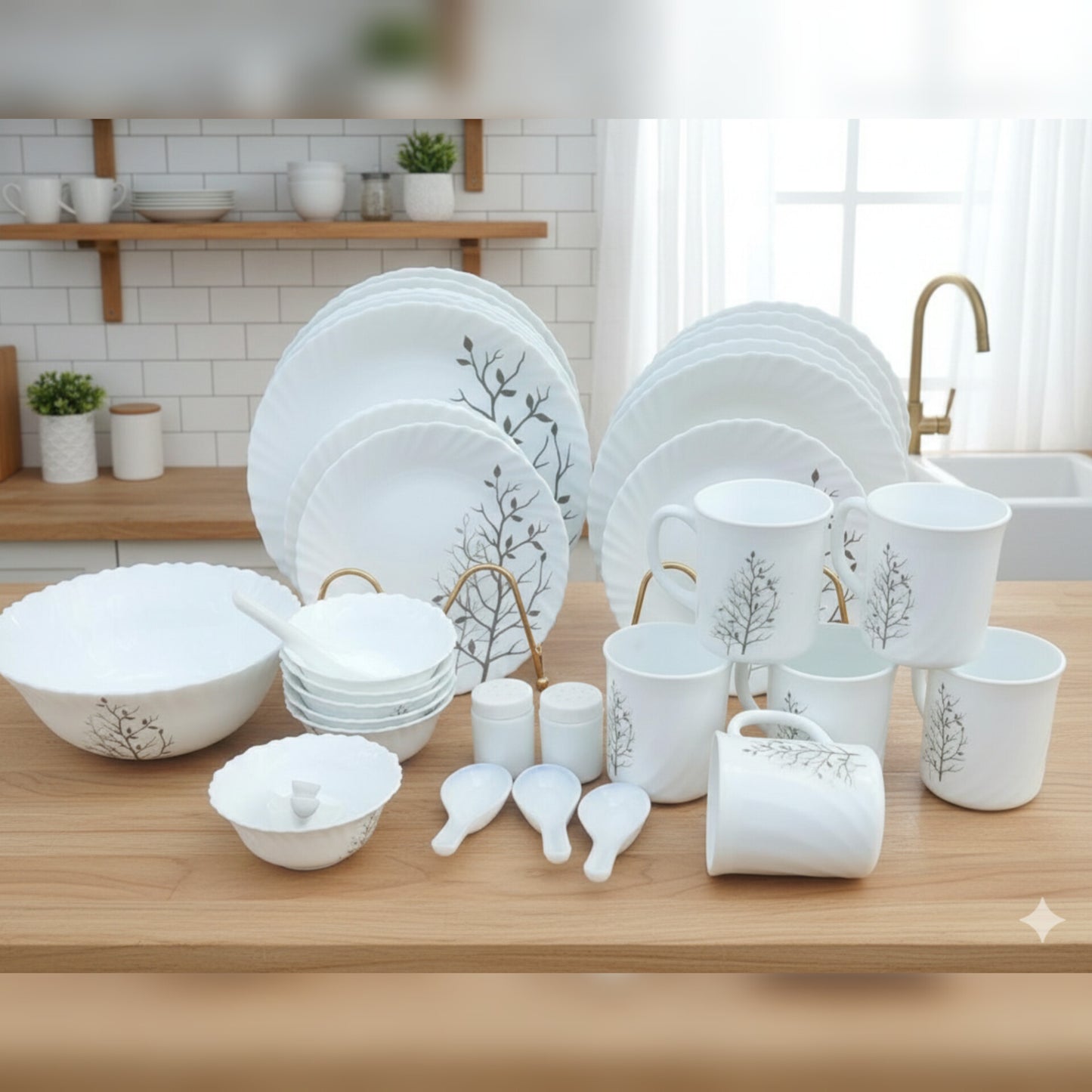 39Pc tree ceramic dinner set