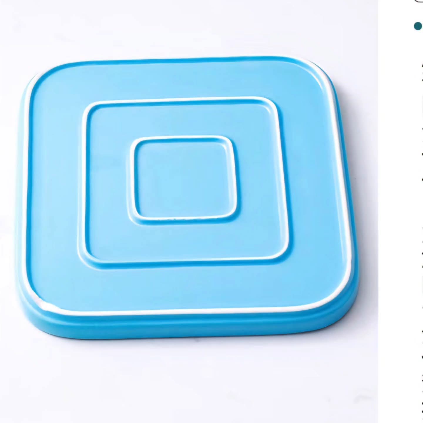 6Pc 10 Inch Square Ceramic Dinner Plates
