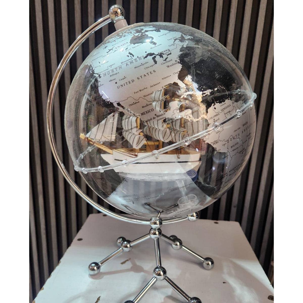 LED Globe With World Map
