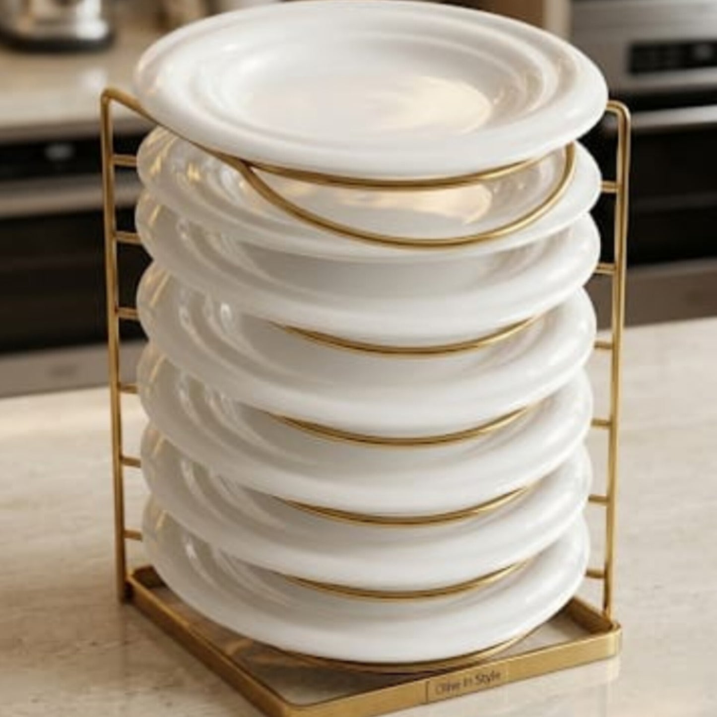 6 Pcs Ceramic Round Dinner Plate Set