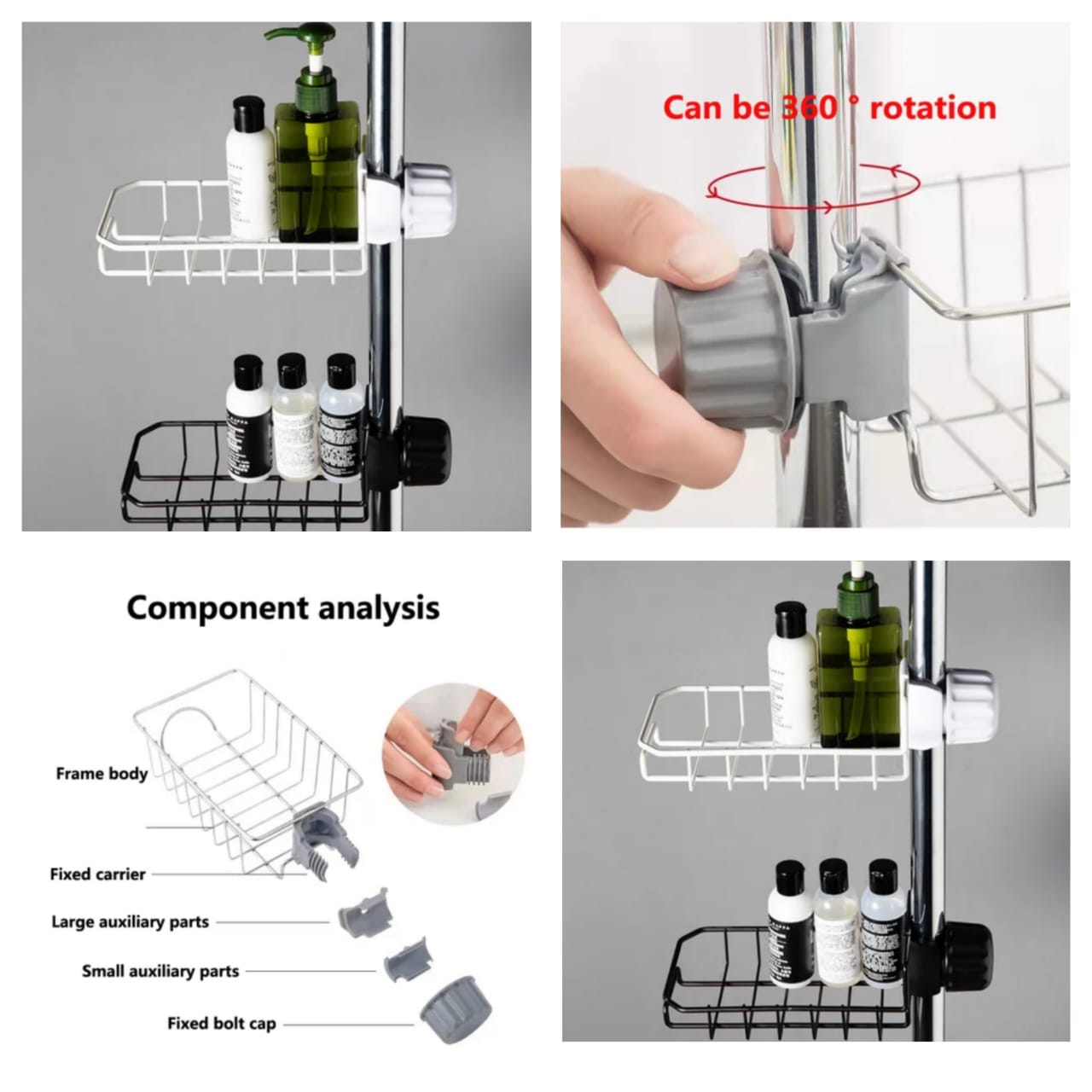 Faucet rack/ sink tidy with towel rack