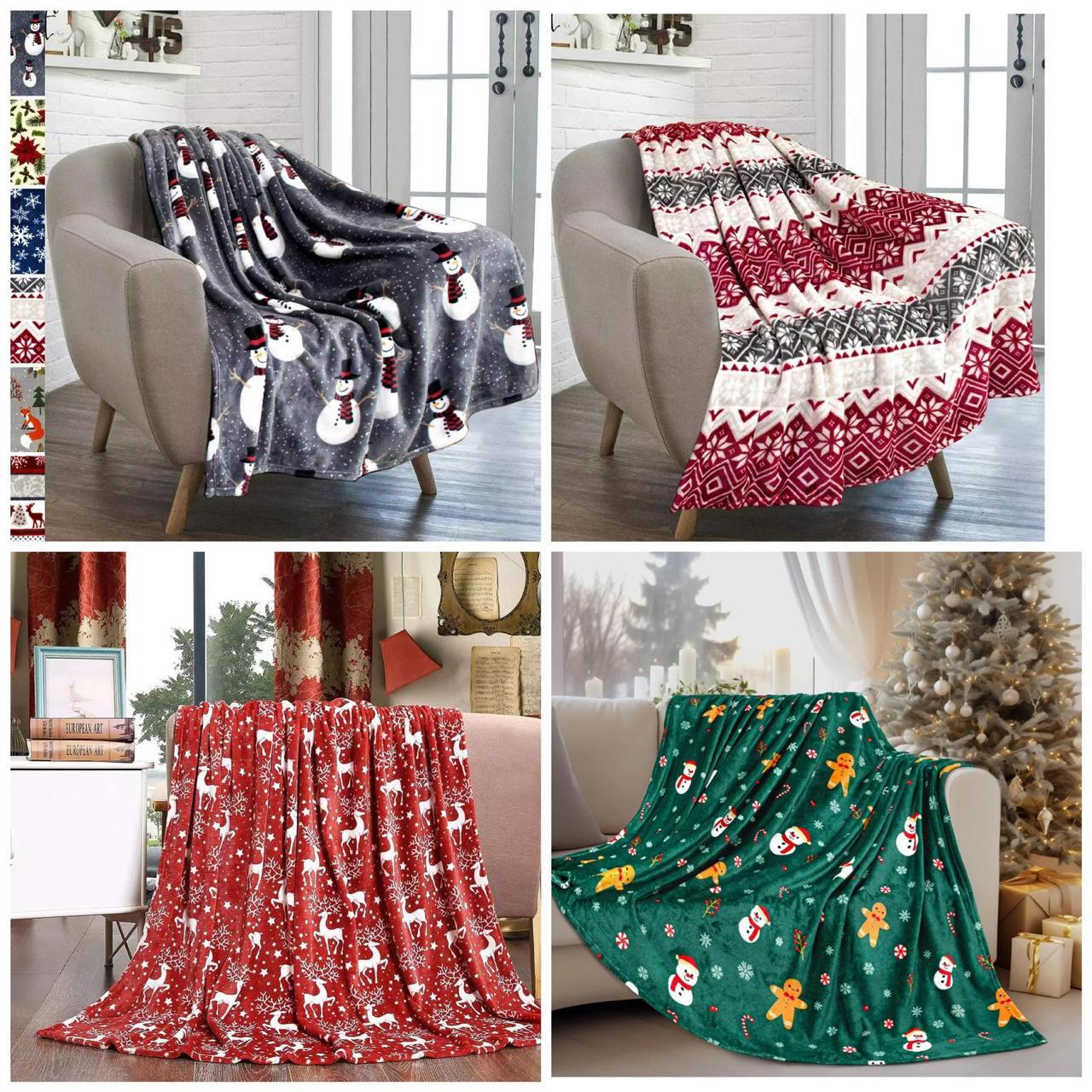 Christmas Sherpa Fleece Throw Blanket