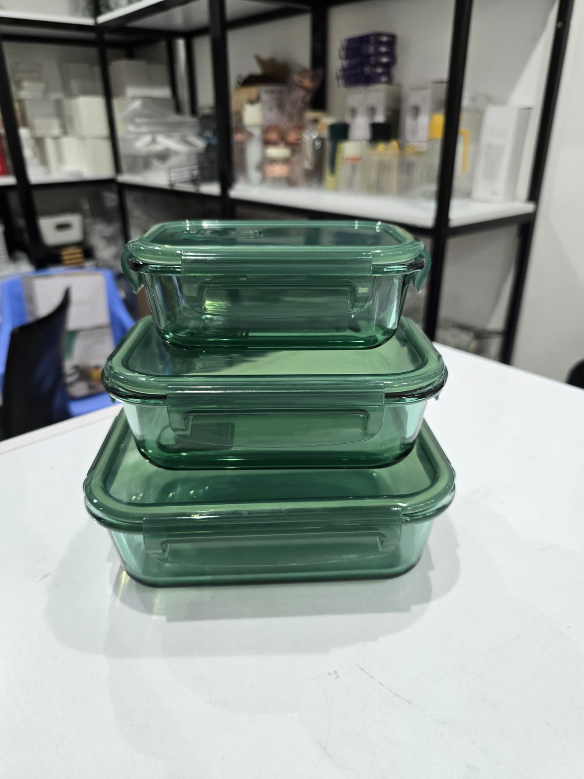 3 Piece Glass Food Container Set