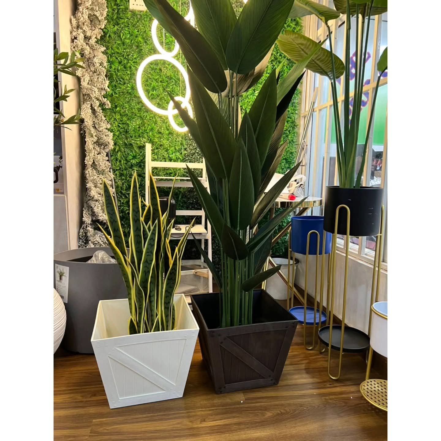 Whiskey Barrel Square Planter