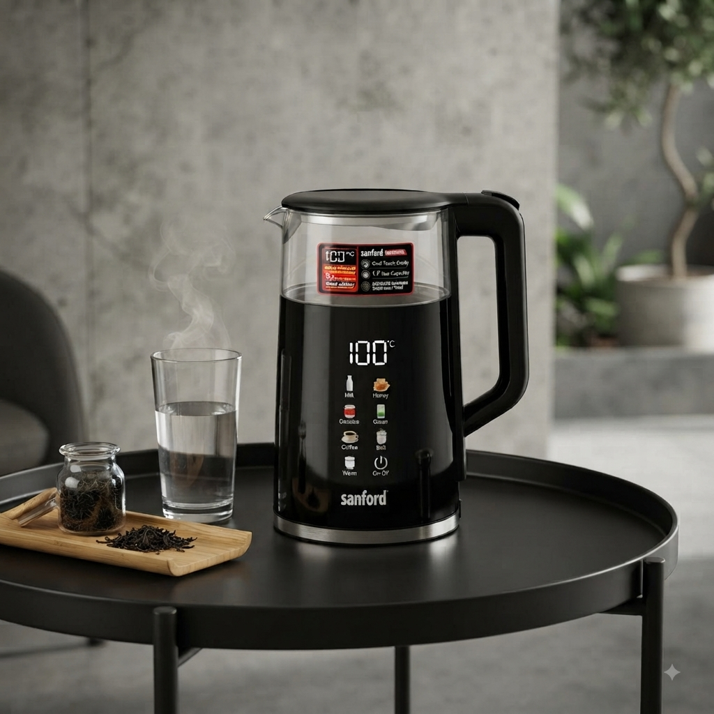 Sanford Digital Electric Kettle 1.7L With Touch Display and Preset Programs - SF3361EK