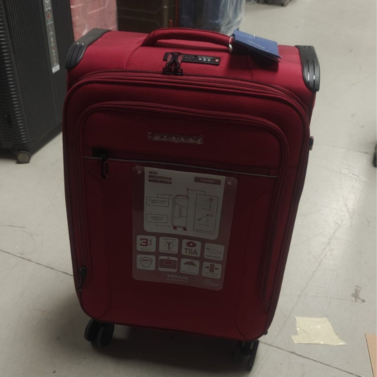 3Pc Fabric Travel Suitcases Set 29,24 19 inches
