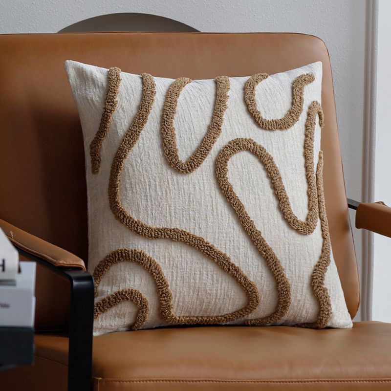 Tufted Abstract Wavy Cushion Cover