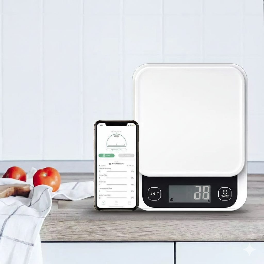 Digital kitchen scale for nutrients measurement