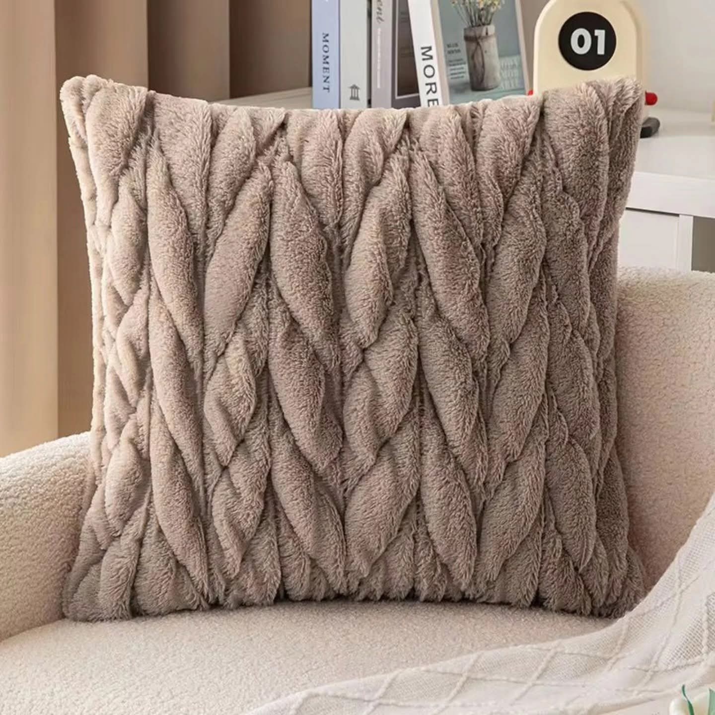 Faux Fur Decorative Throw Pillow
