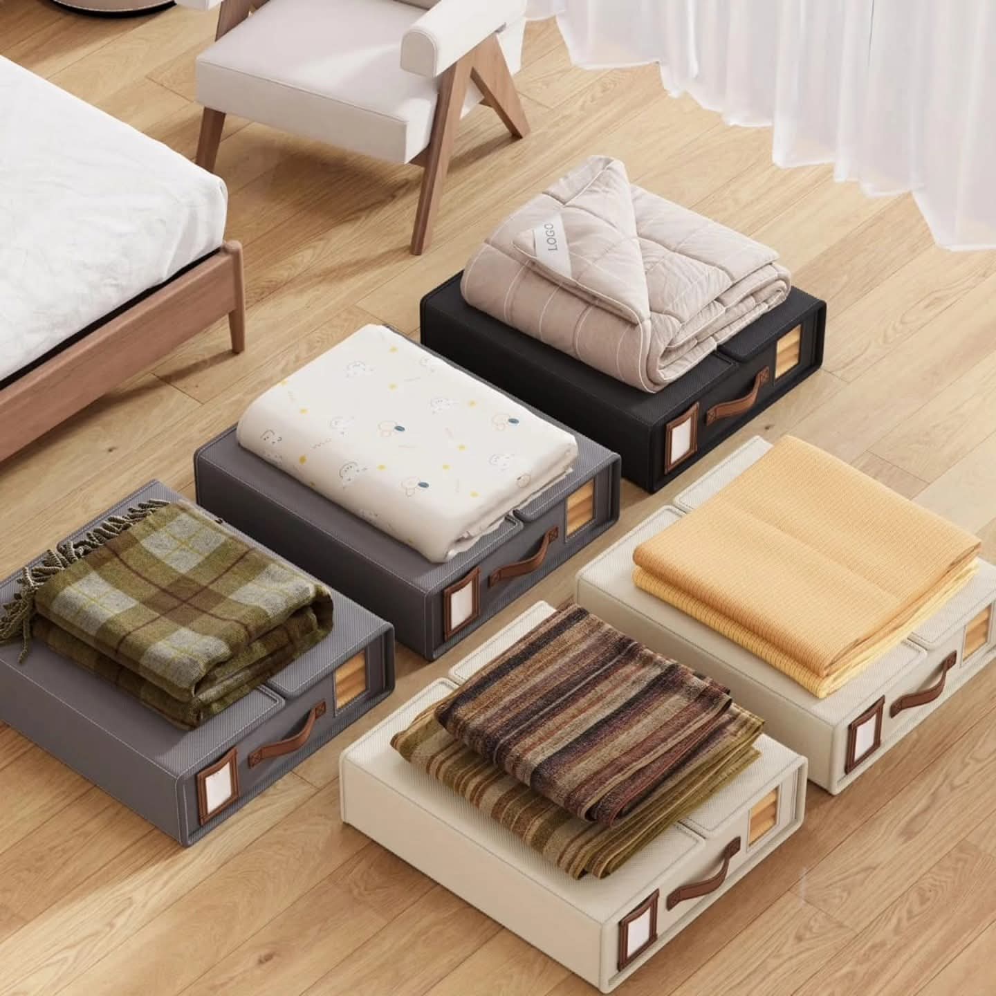 Stackable Fabric Closet Storage Organizer