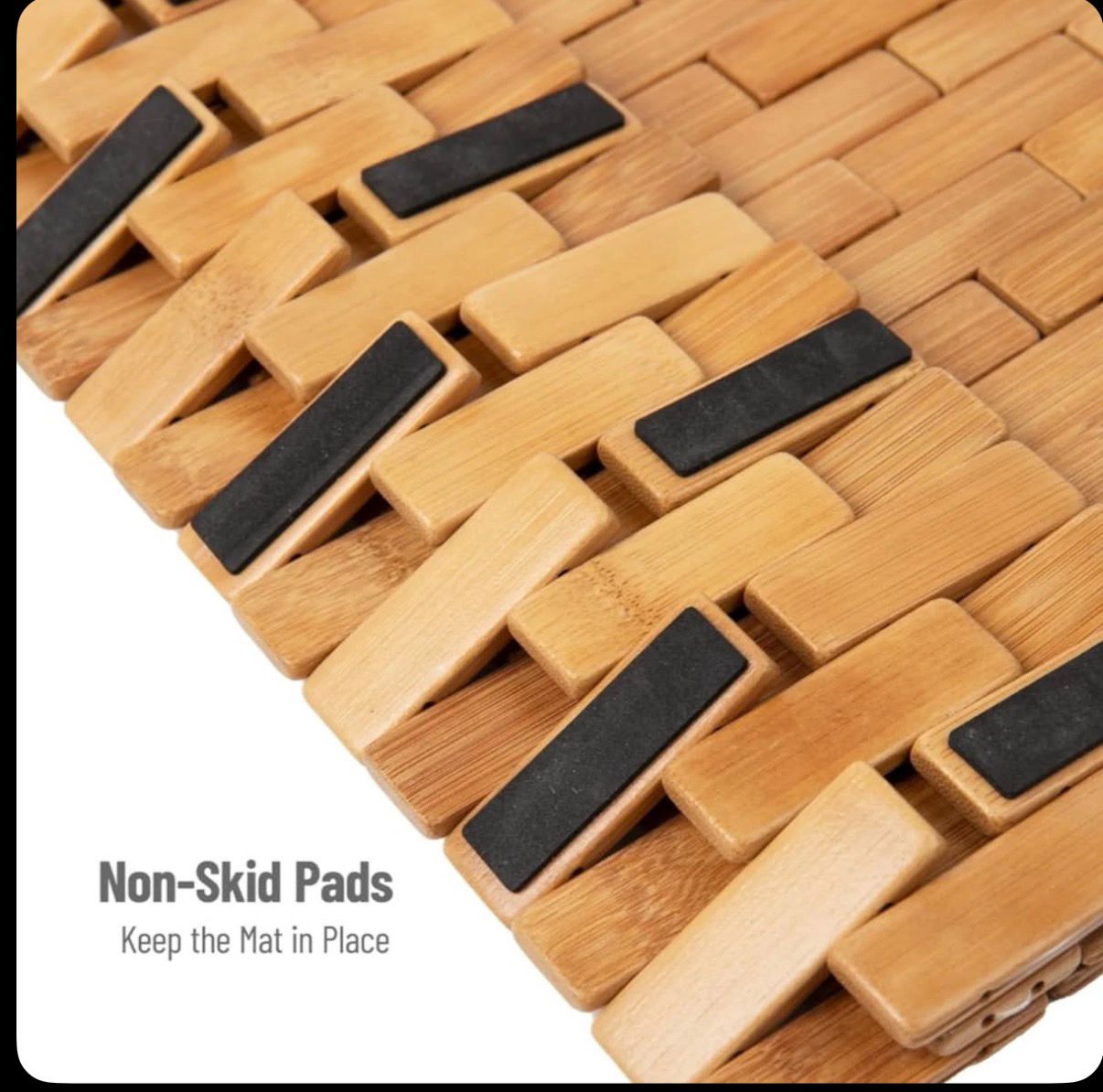 Bamboo Wood Bath Mat Gha