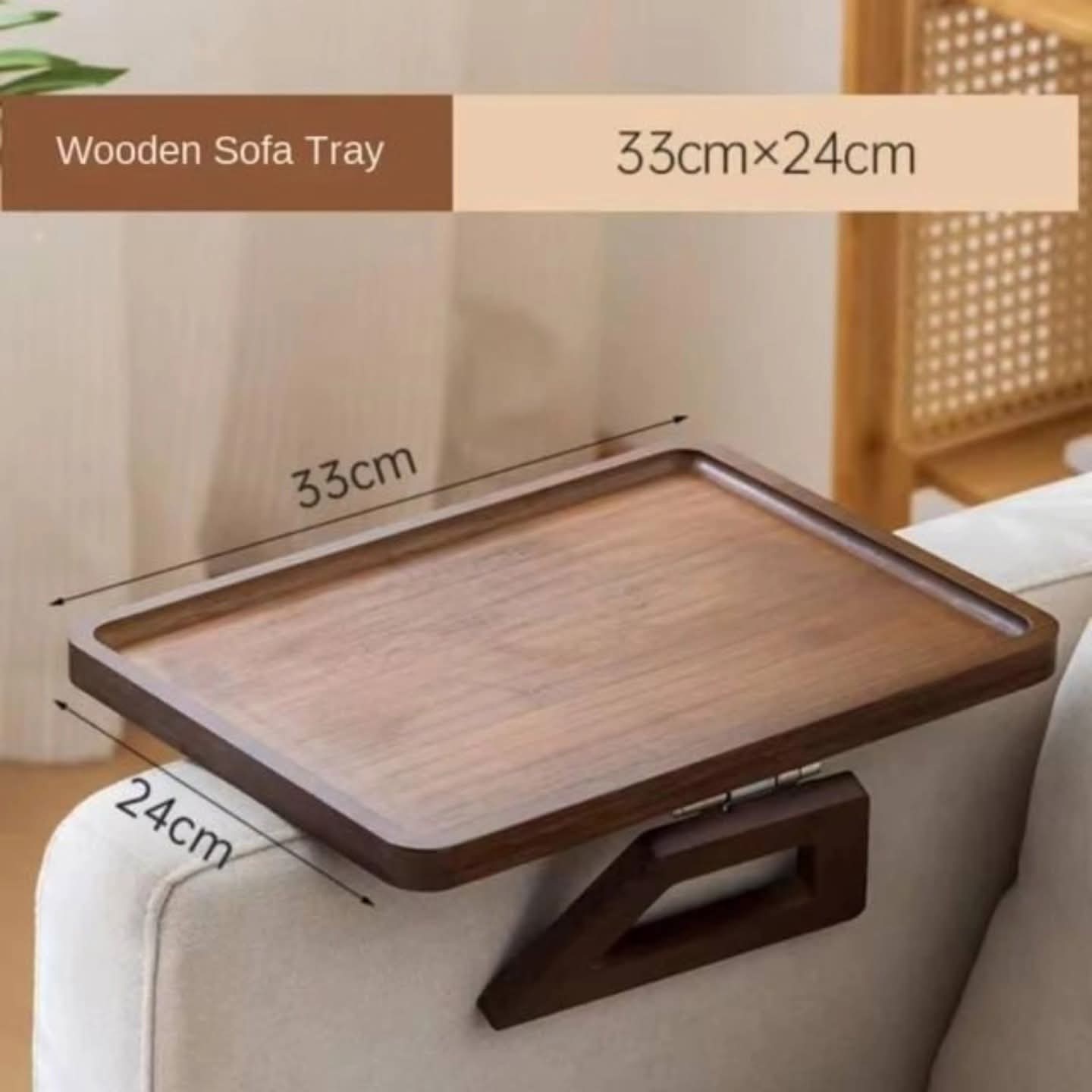 Foldable Wooden sofa armrest tray