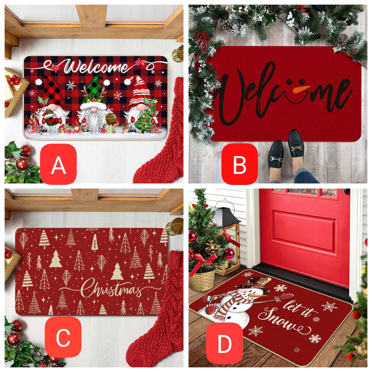 Christmas Entryway Mats Gha