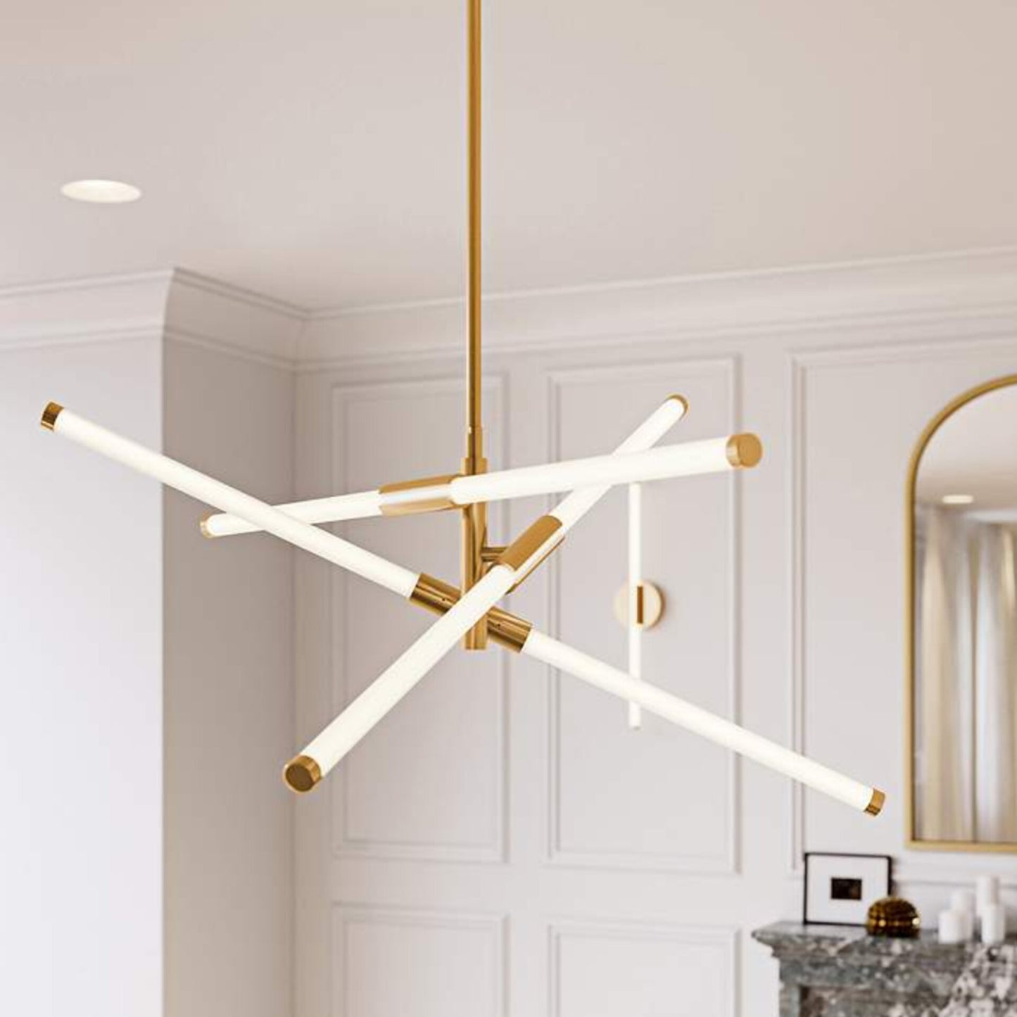 Linear LED Tube Chandelier Light