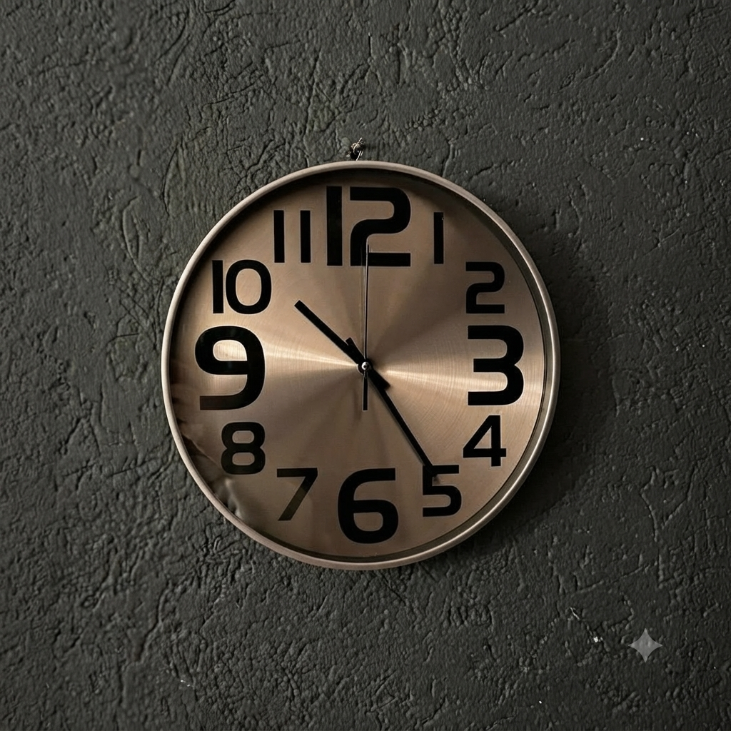30cm Wall Black Detail Wall Clock