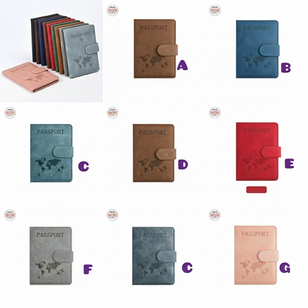 Rfid Leather Travel Passport Cover