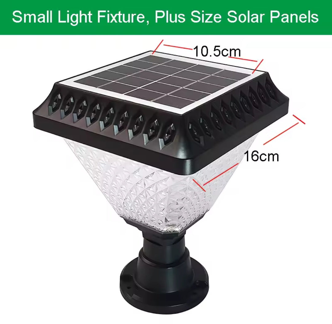 Solar Gate and Garden Post Light