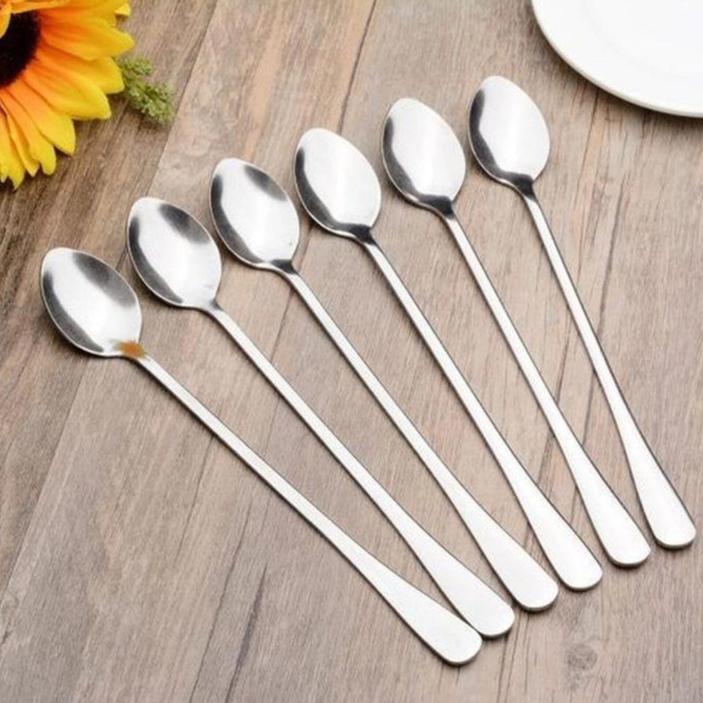 6pcs Long handle teaspoon