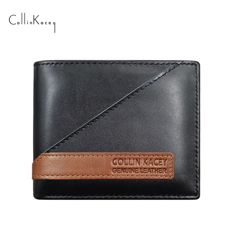 Men's leather wallet with gift case