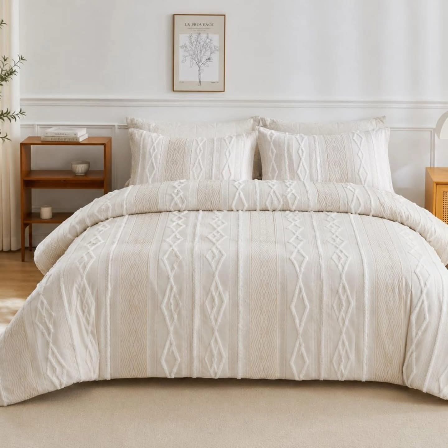 4 Piece King Size Duvet Cover Set